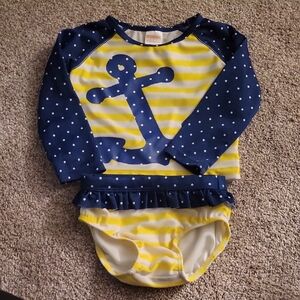 Gymboree Blue and White Baby Swimsuit